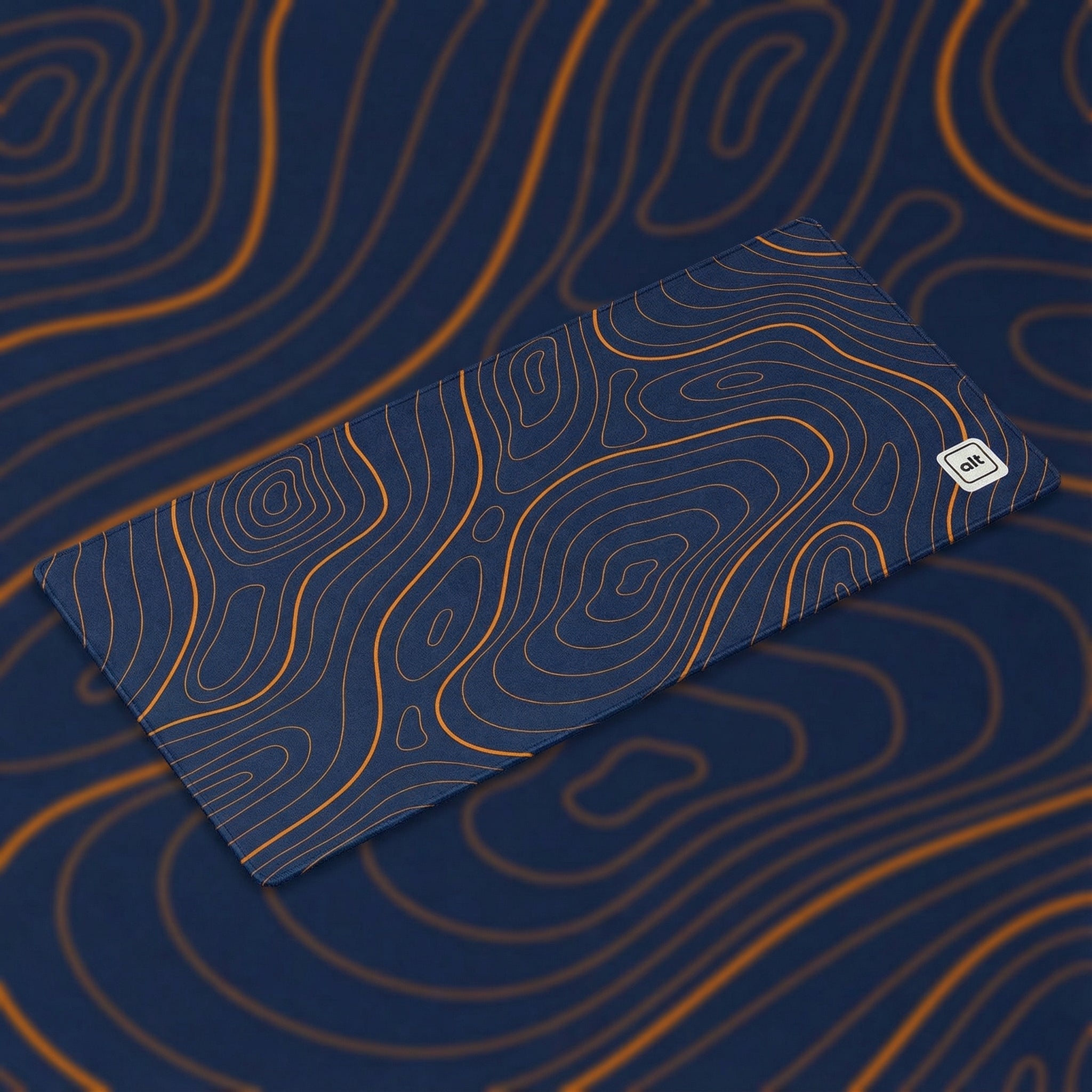Blue Orange Damascus Mousepad