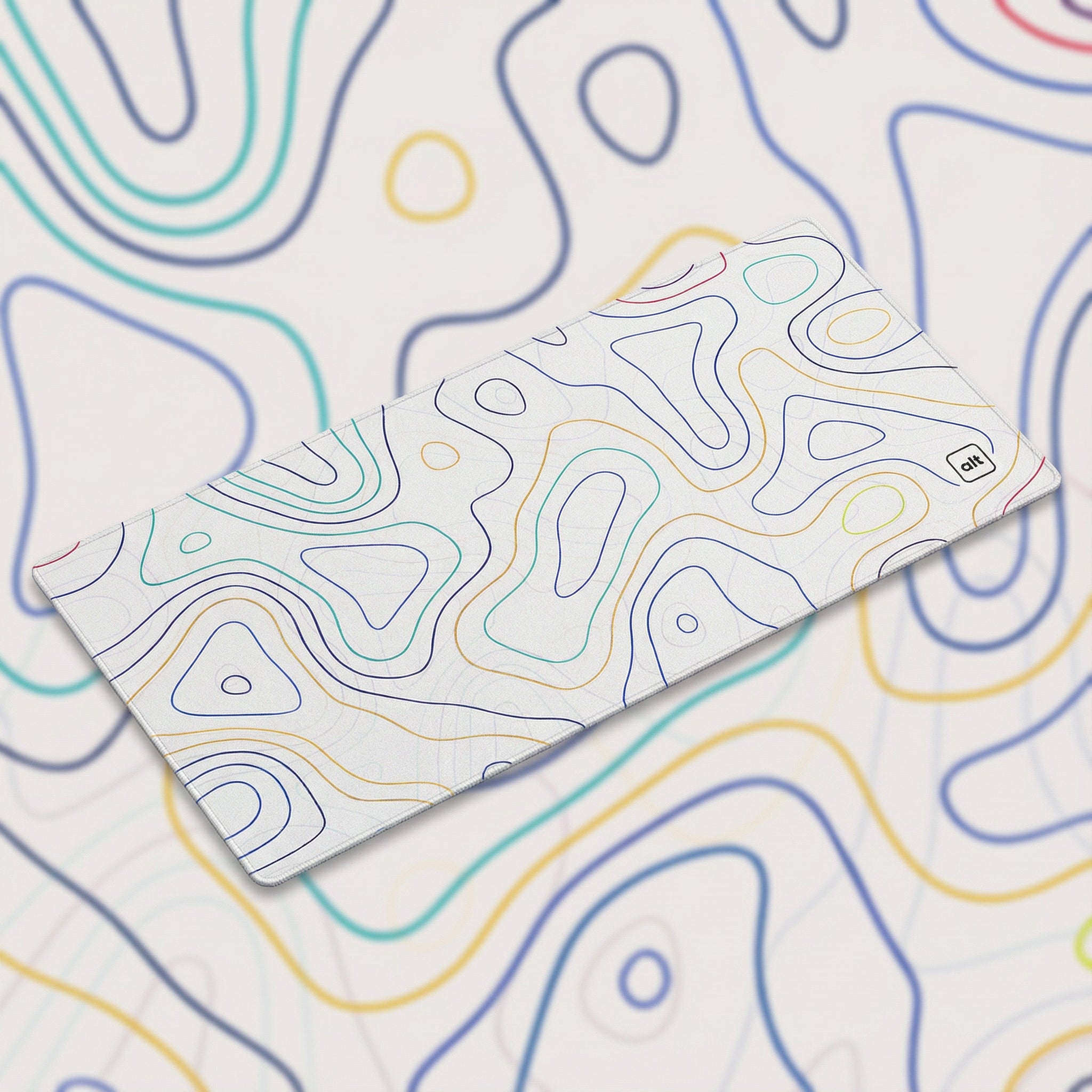 White and Blue Damascus Mousepad