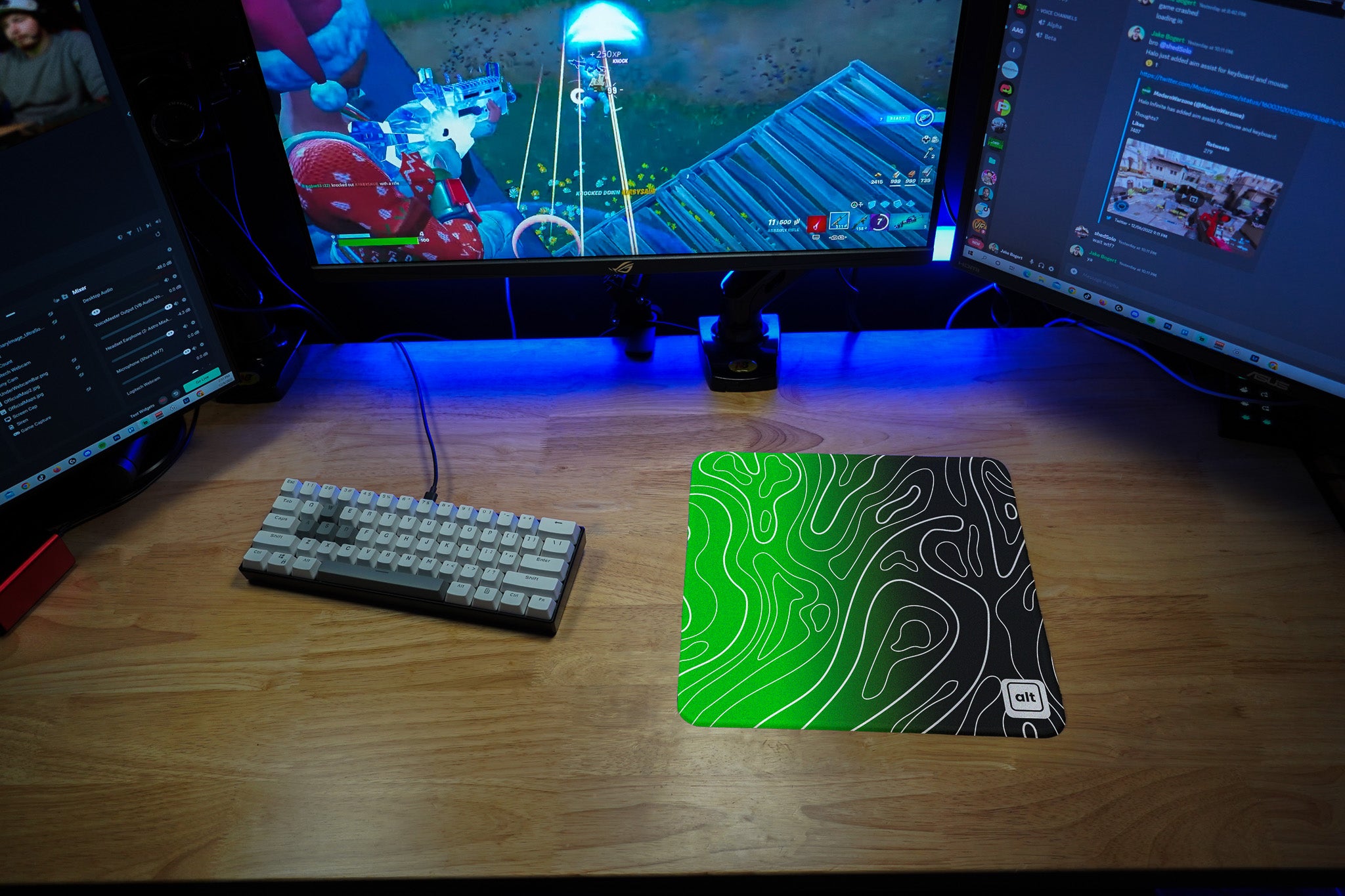 Shamrock Ombre Damascus Mousepad