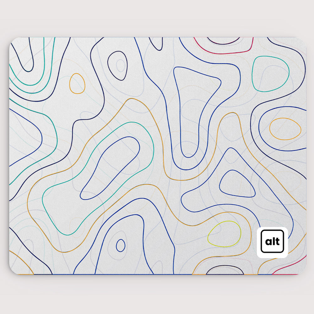 White and Blue Damascus Mousepad