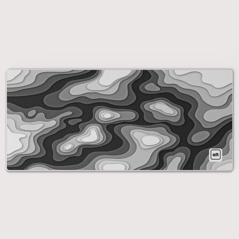 Black and White Regions Mousepad