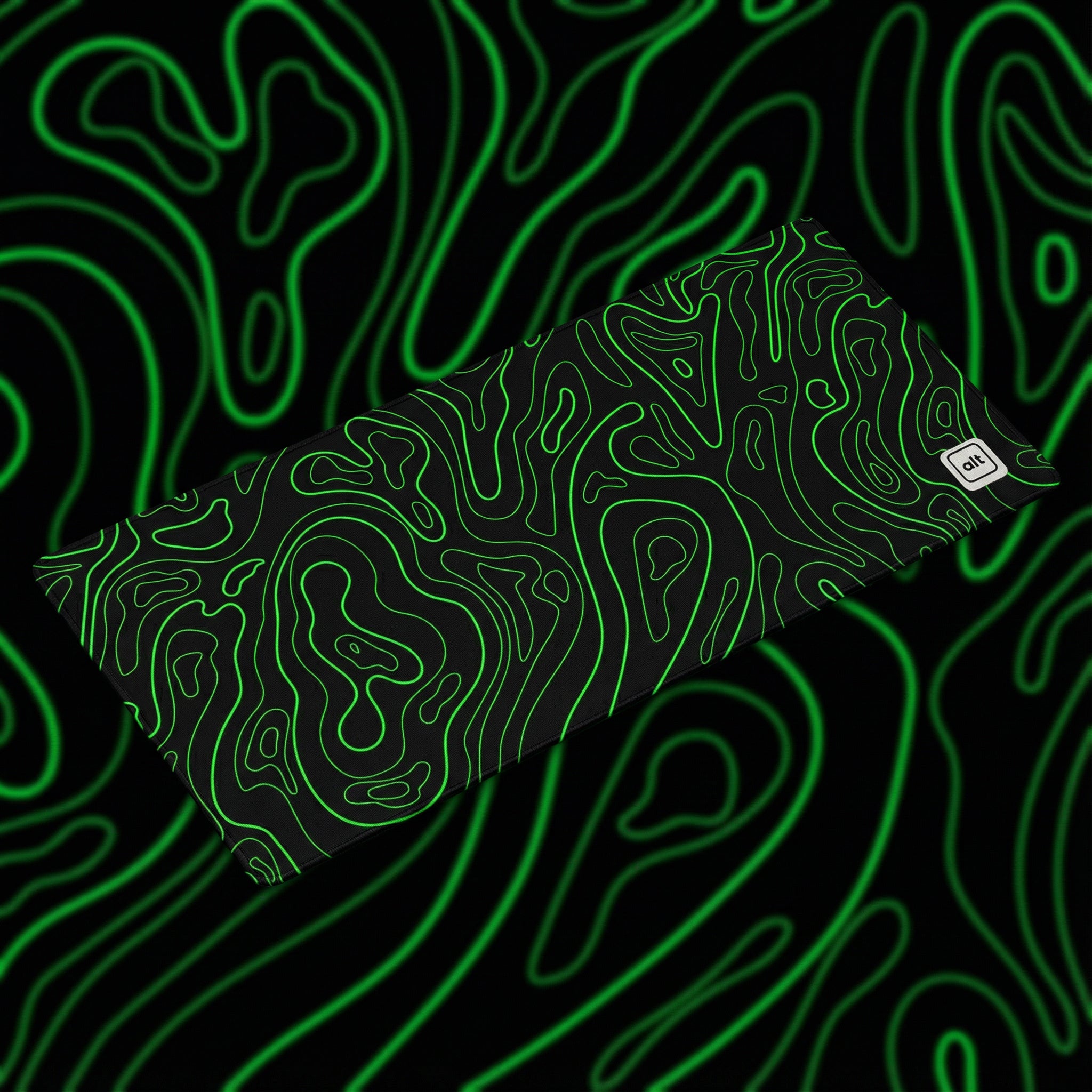 Green Black Damascus Mousepad