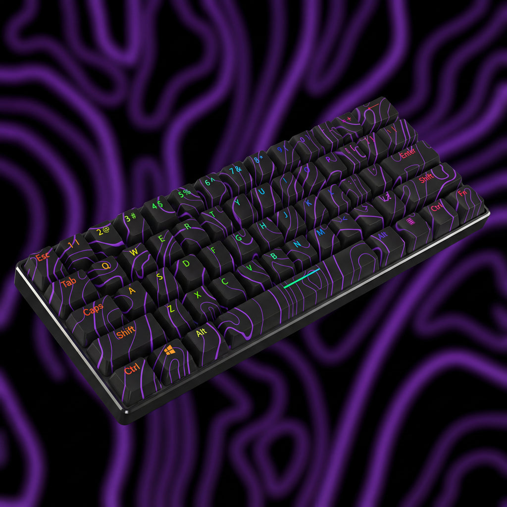Purple Black Damascus T60 Pro Keyboard - [alt_customs]