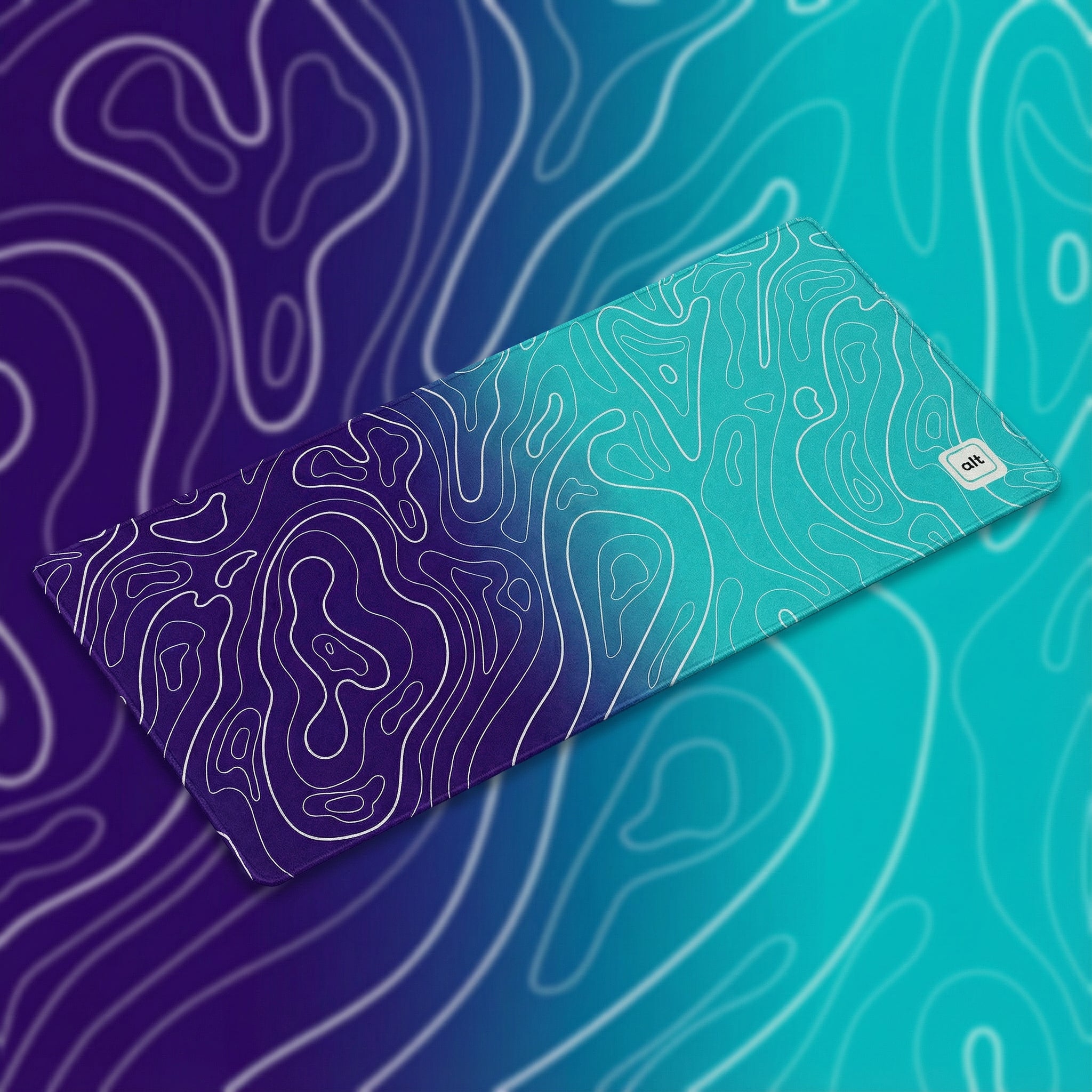 Purple Ombre Damascus Mousepad