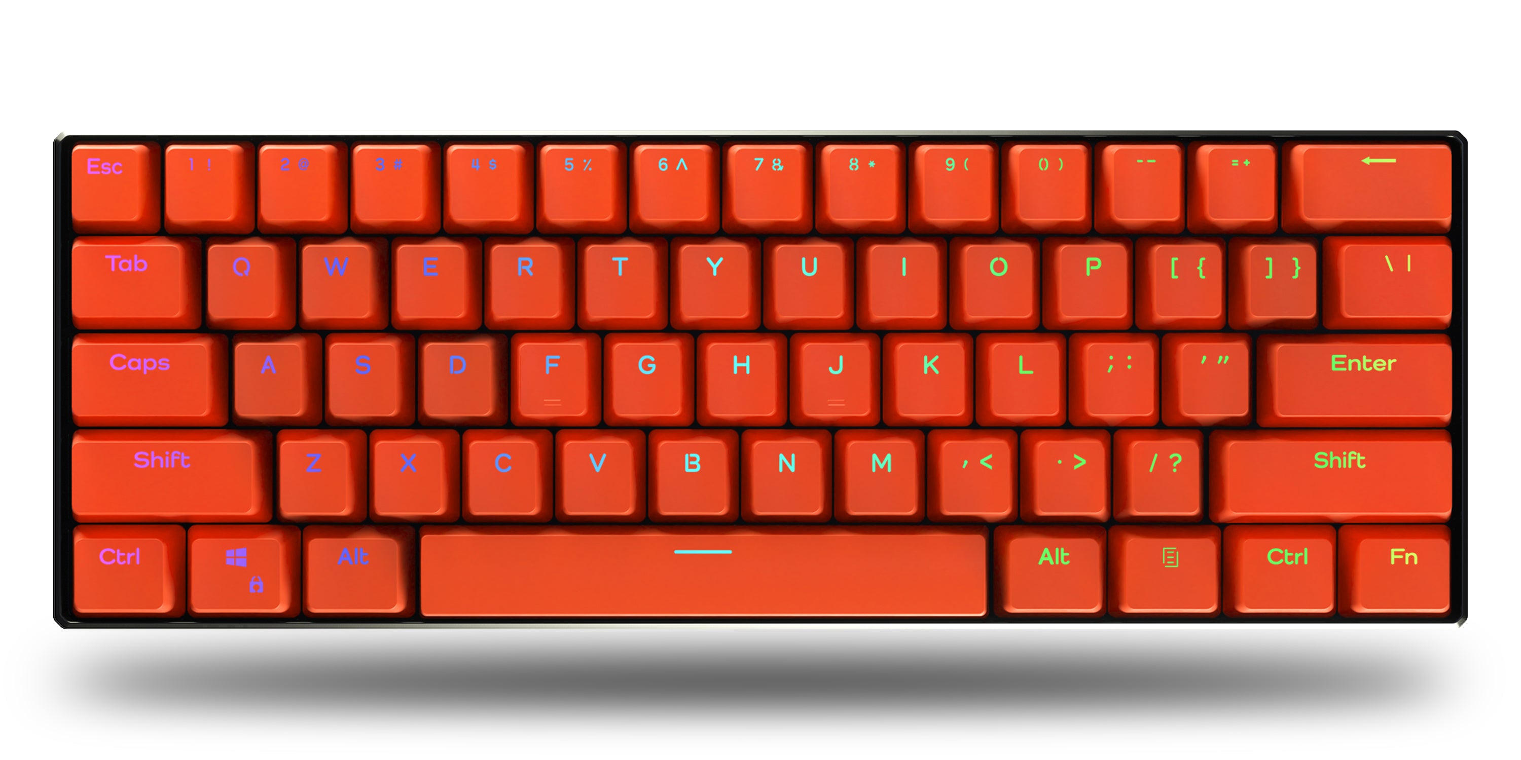 Red Orange 60% Keyboard - [alt_customs]