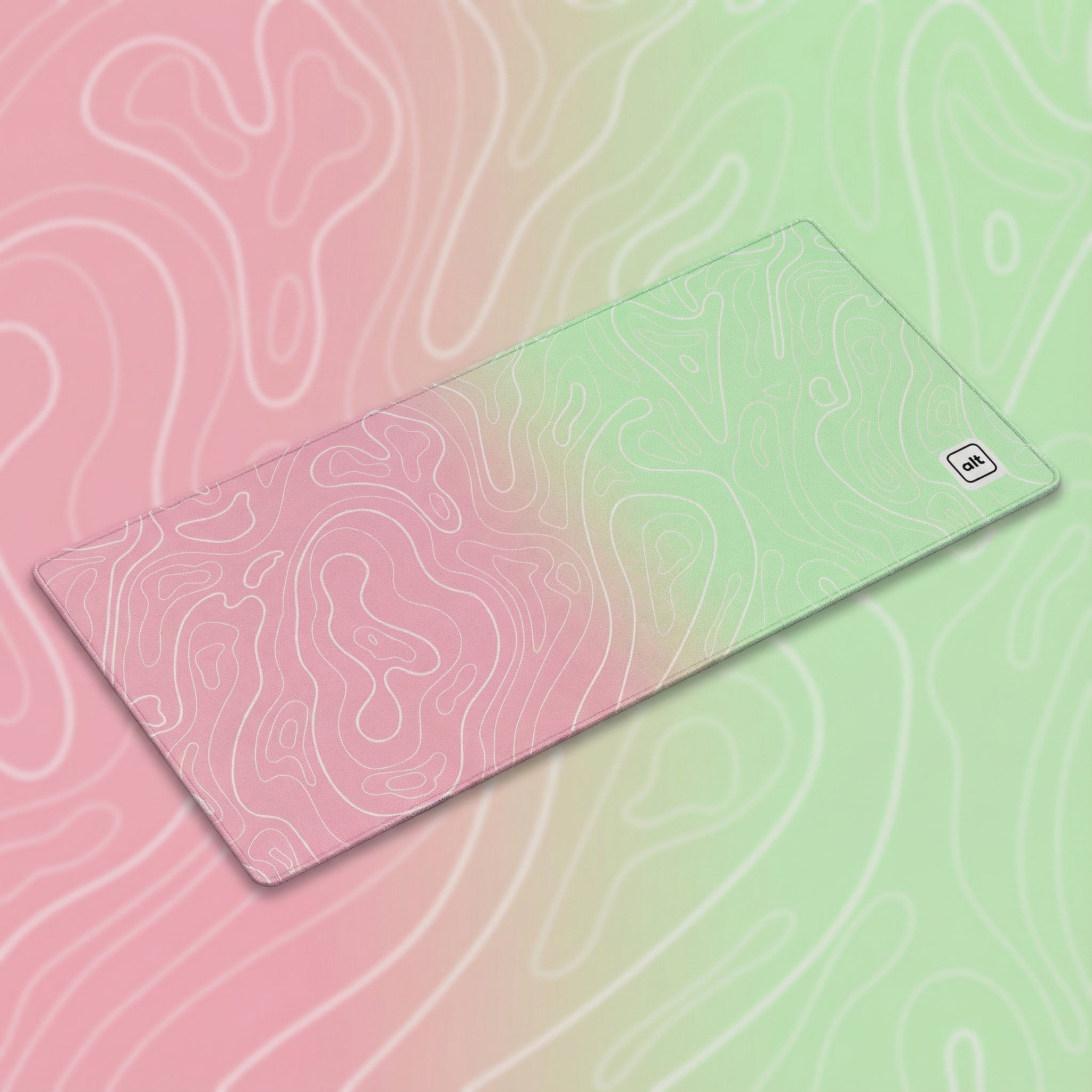 Watermelon Ombre Damascus Mousepad
