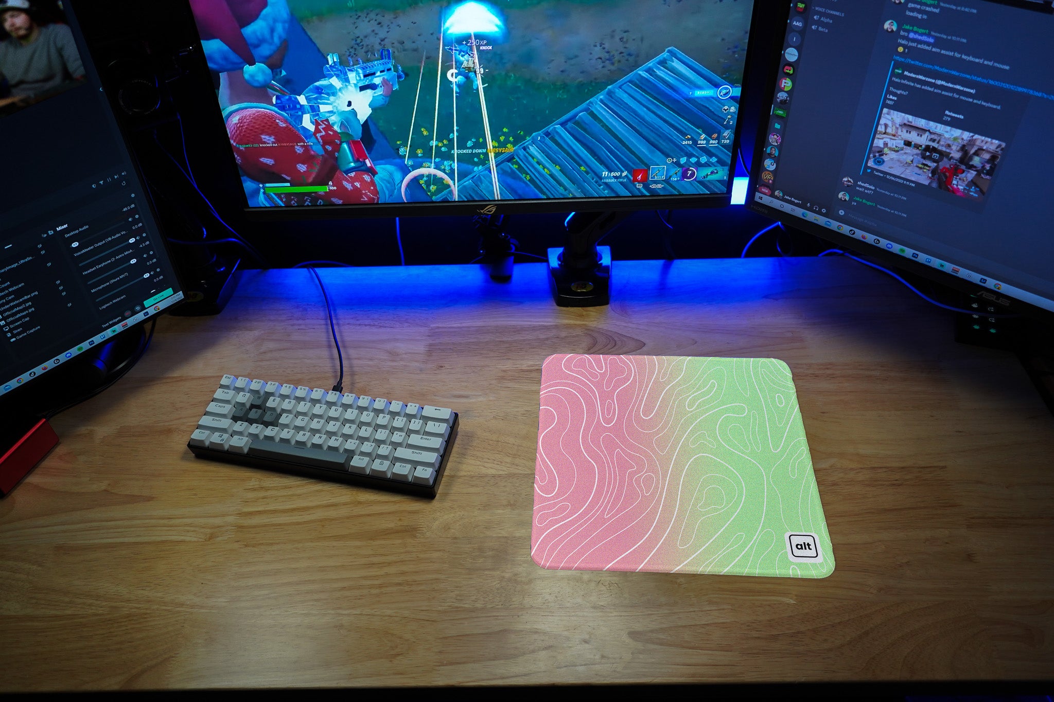 Watermelon Ombre Damascus Mousepad
