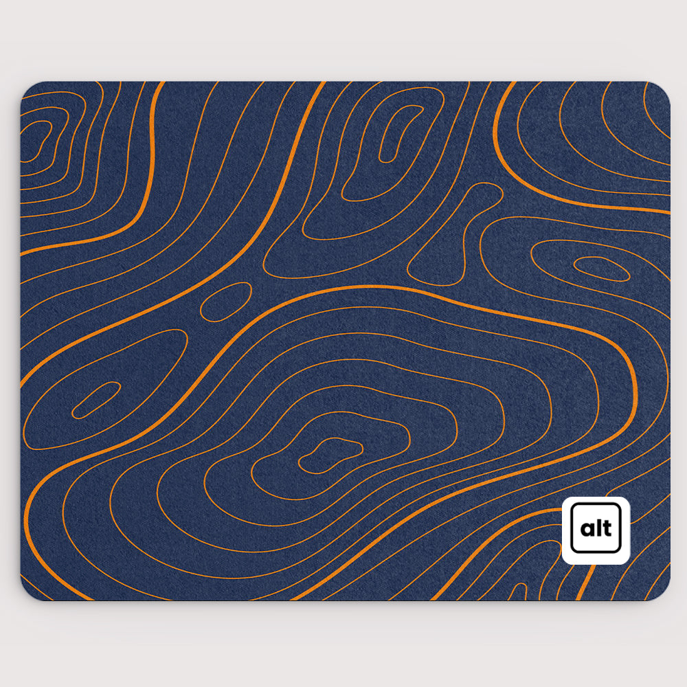 Blue Orange Damascus Mousepad