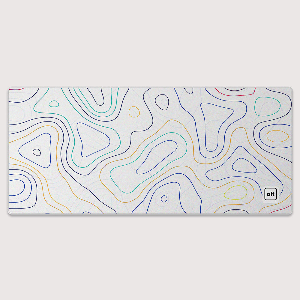 White and Blue Damascus Mousepad