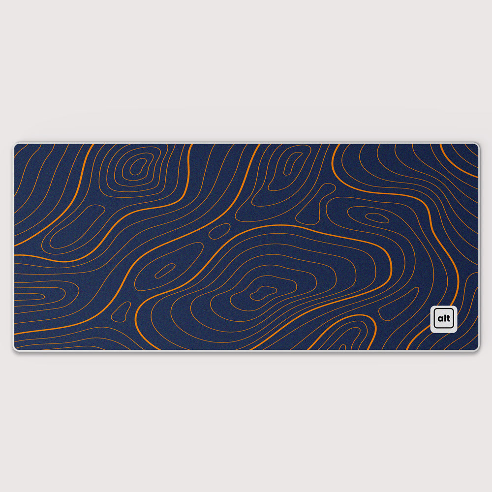 Blue Orange Damascus Mousepad