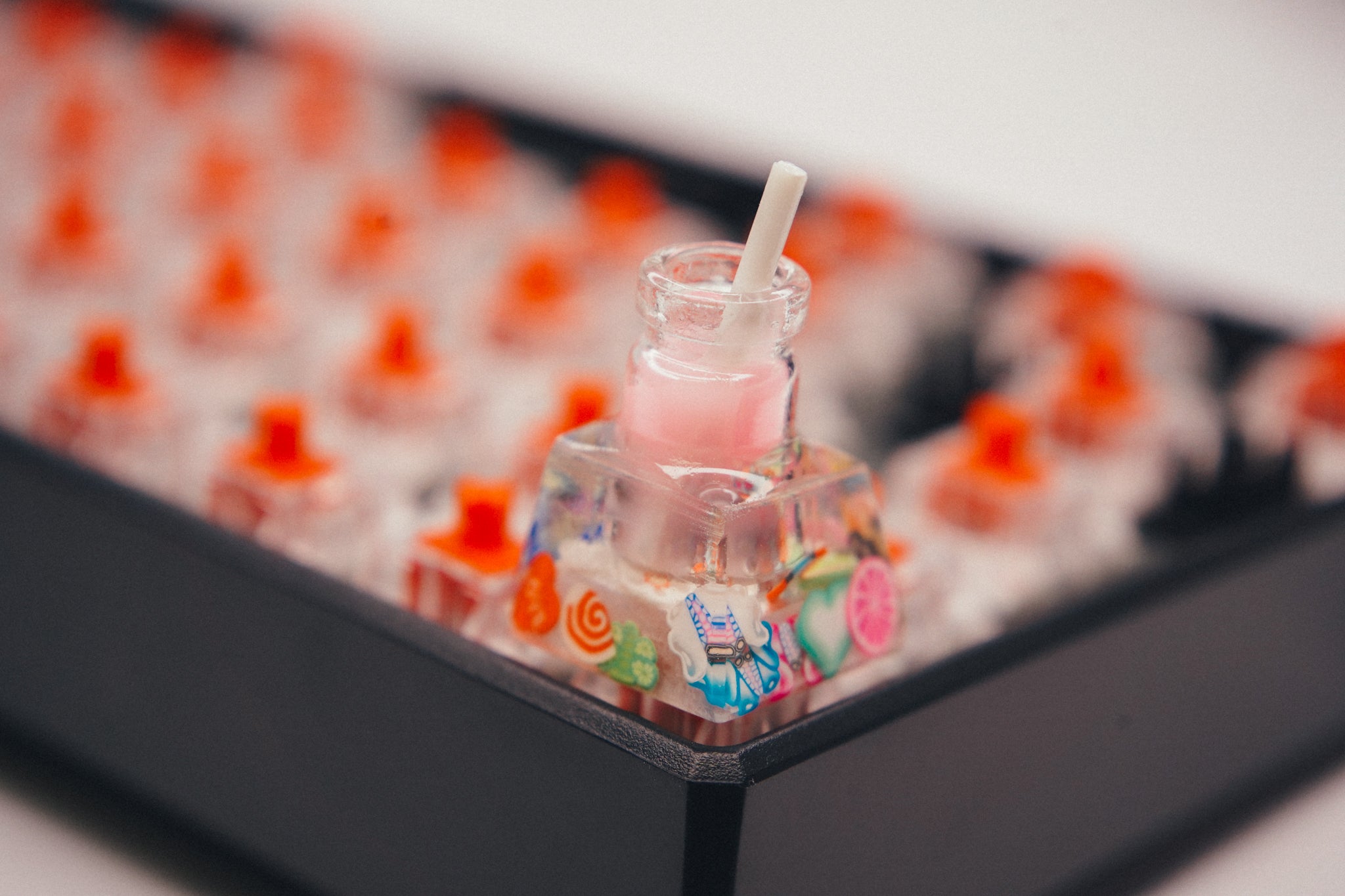 Pink Boba Artisan Keycap - Gaming Keyboards